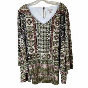 Cb Establish 1962 Womens tunic Top Sz 1X Boho office